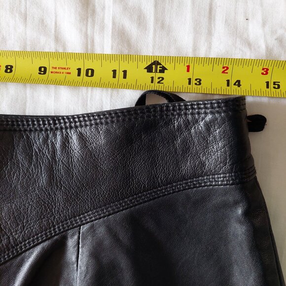 PCFL (premiere en cuir first in leather Canada) Vintage Leather Skirt, size 8 - Picture 3 of 8